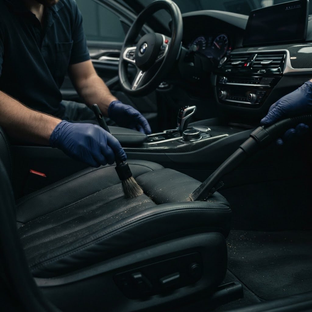 Interior de vehículo tras un detailing profundo de Pili Car Detailing