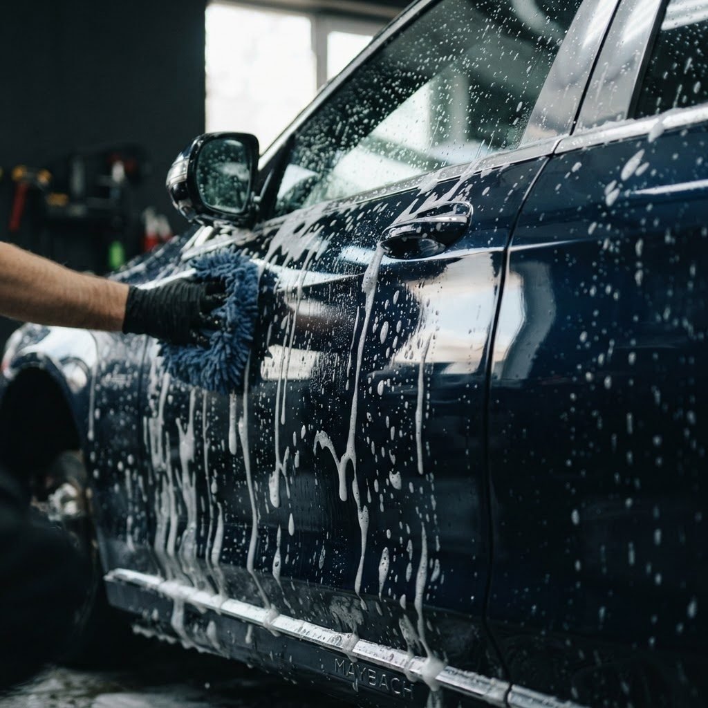 Baño de espuma y lavado a mano de un vehículo — Pili Car Detailing